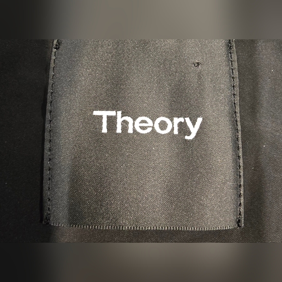 Theory Brody Precision Ponte Zip Front Navy Jacket Size Large - Picture 2 of 8